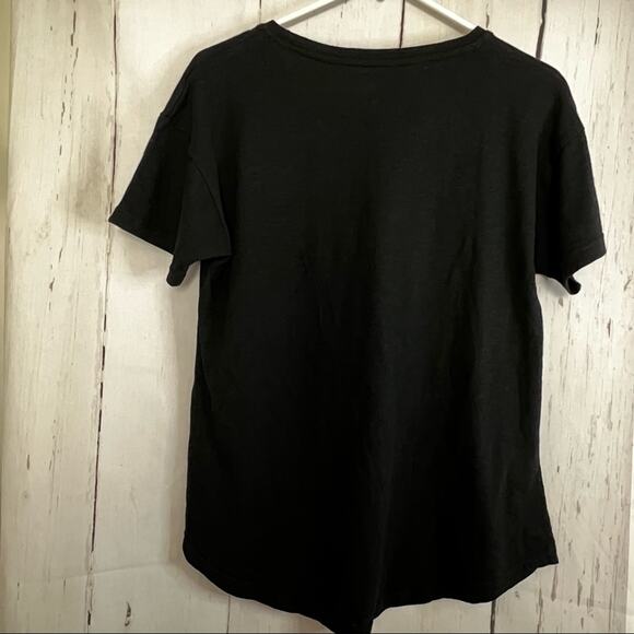 Rae Dunn By Magenta Womens Black Graphic Sz L - Picture 10 of 10